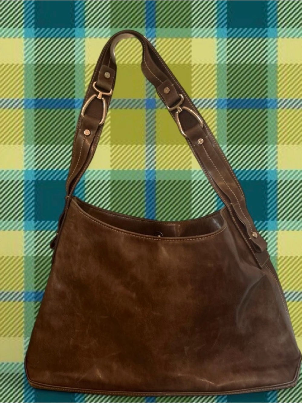 Brown faux Leather Shoulder Bag Boho Mori Alt Indie Chic NYC granola Y2K Fairy